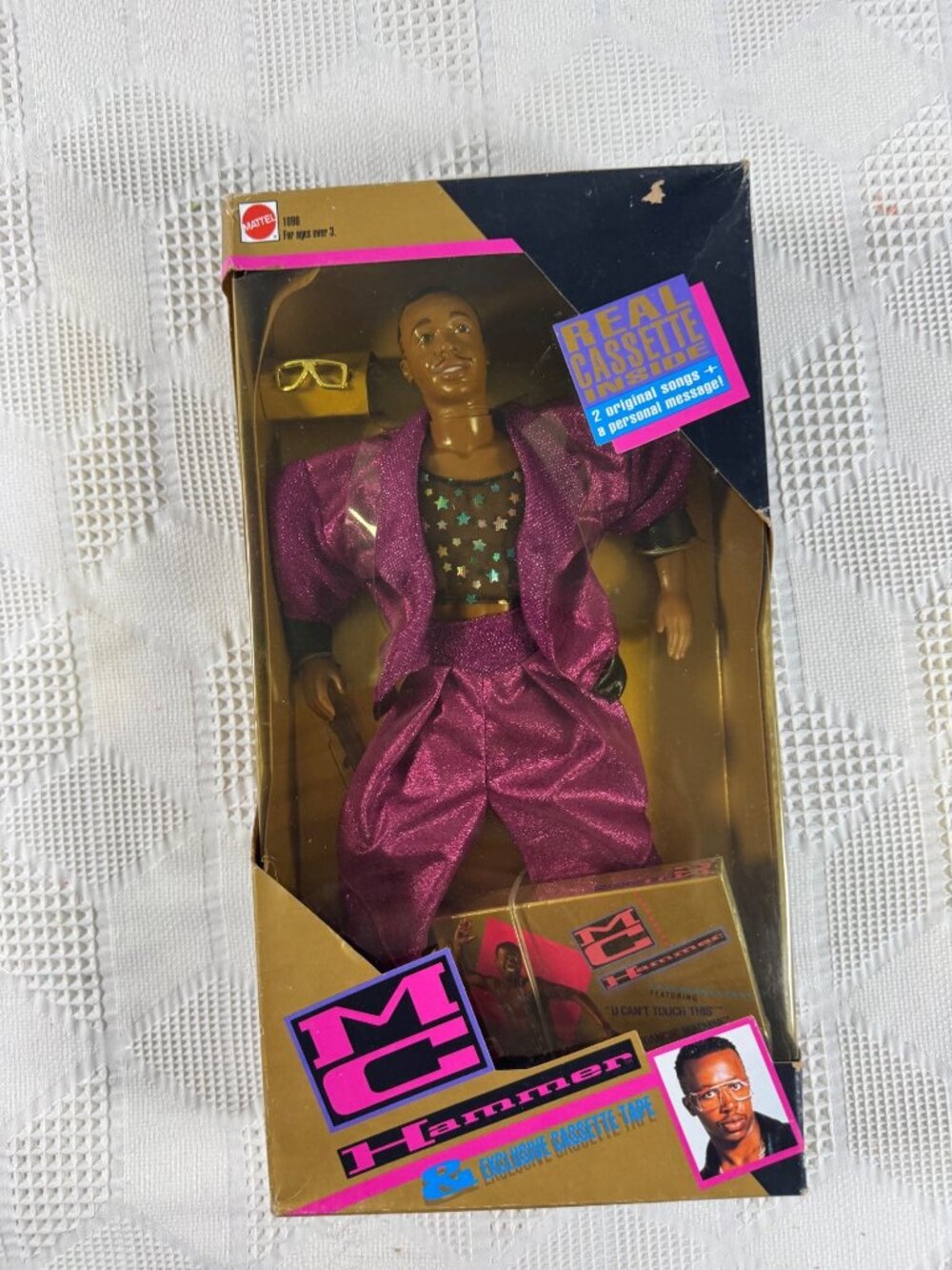 MC Hammer Doll Vintage 1991 Mattel Rock Express With Real Cassette Tape 1090 NIB